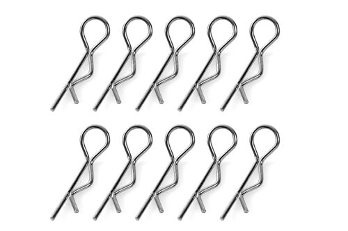 Team Corally - Body Clips - 45° Bent - Small - Black - 10 pcs