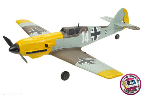 EZ-Wings - Mini BF-109 Messerschmitt - RTF - 450mm - 1+1 Li-Po Battery - USB Ladegerät