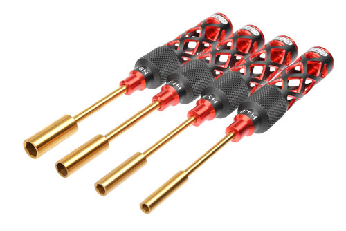 Team Corally - Platinum Pro Tools - Nut Driver Set - M2/M3/M4/M5 - 4.0/5.5/7.0/8.0mm - 4 Pcs