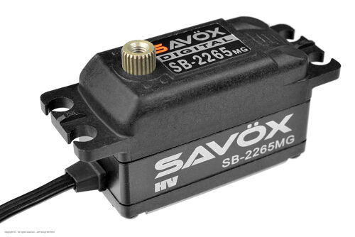 Savox - Servo - SB-2265MG - Black Edition - Digital - High Voltage - Brushless Motor - Metal Gears 