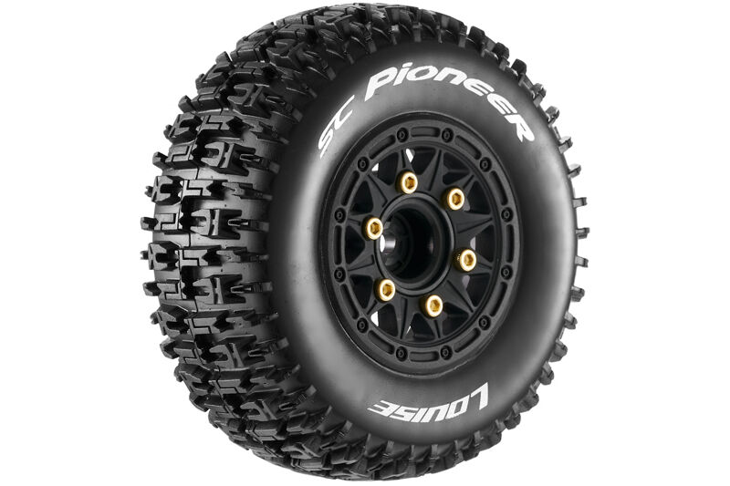 LOUISE SC Pioneer tire soft on rim black with replaceable wheel hubs LOUISE SC Pioneer tire soft on rim black with replaceable wheel hubs
