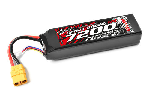Team Corally - Sport Racing 60C - 7200Mah - 3S - 11,1V - XT-90 - Semi-Soft Case