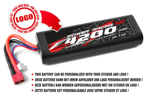 Private Label - Power Racing 50C - 4200Mah - 2S - 7,4V - T-Plug - Hard Case