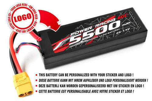 Private Label - Power Racing 60C - 5500Mah - 2S - 7,4V - XT-90 - Hard Case