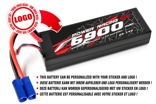 Private Label - Power Racing 60C - 6900Mah - 2S - 7,4V - EC-5 - Hard Case