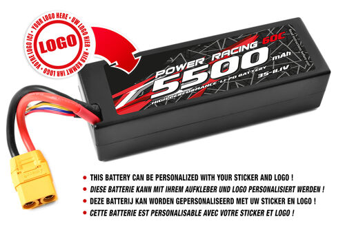 Private Label - Power Racing 60C - 5500Mah - 3S - 11,1V - XT-90 - Hard Case