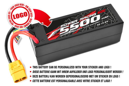 Private Label - Power Racing 60C - 5500Mah - 4S - 14,8V - XT-90 - Hard Case
