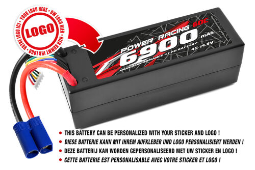 Private Label - Power Racing 60C - 6900Mah - 4S - 14,8V - EC-5 - Hard Case