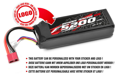 Private Label - Power Racing 60C - 5200MAH - 3S - 11,1V - T-Plug - Semi-Soft Case