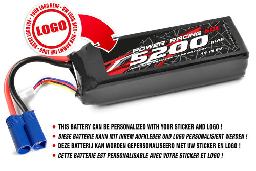 Private Label - Power Racing 60C - 5200MAH - 4S - 14,8V - EC-5 - Semi-Soft Case