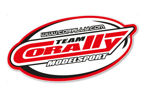 Team Corally - Sticker CORALLY - Oval - Precut - 20x10cm