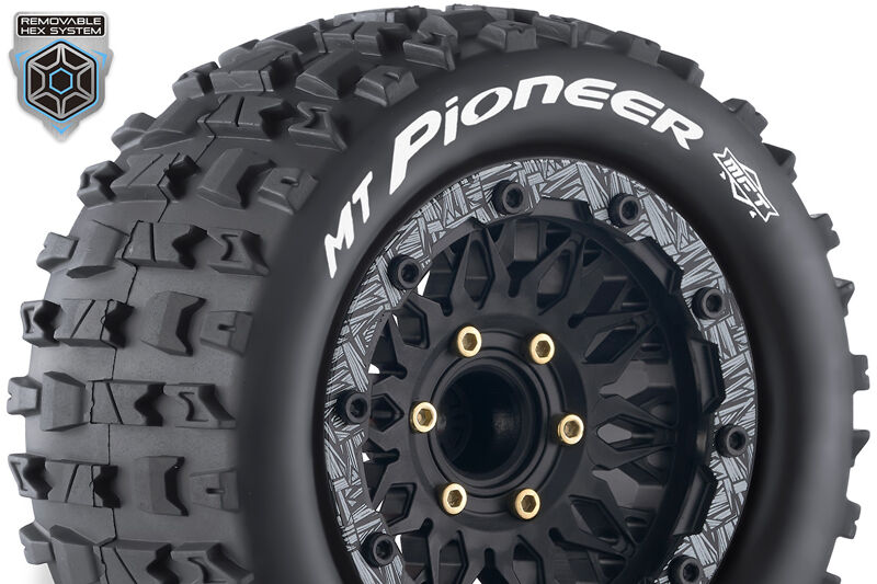 LOUISE SC Pioneer tire soft on rim black with replaceable wheel hubs LOUISE SC Pioneer tire soft on rim black with replaceable wheel hubs