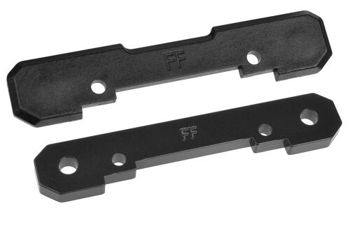 Team Corally - Suspension Arm Mount - Front - Aluminum 4mm and Cover - 1 Set