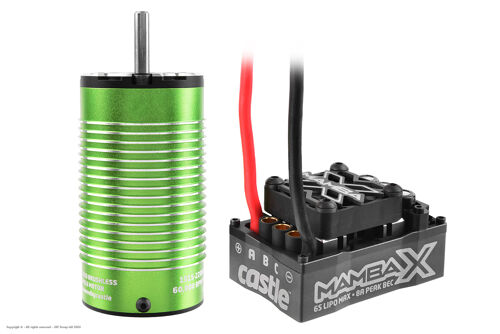 Castle Creations - MAMBA X - Sensored-Sensorless Car ESC Car ESC - w/ 1515-2200KV Sensored Motor v2 - 1/8 E-Buggy Edition 4S