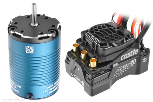 Castle Creations - Cobra10 6S Max, 25.2V Max, 8A Peak Bec W/1406-1900KV Sensored Motor