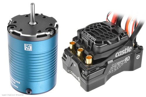 Castle Creations - Cobra 10 6S Max, 25.2V Max, 8A Peak Bec W/1406-3800KV Sensored Motor