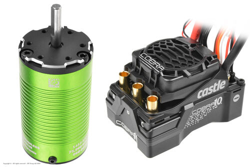 Castle Creations - Cobra 10 6S Max, 25.2V Max, 8A Peak Bec W/1415-2400KV 5MM Sensored Motor