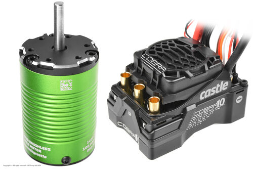 Castle Creations - Cobra 10 6S Max, 25.2V Max, 8A Peak Bec W/1410-3800KV 5MM Sensored Motor