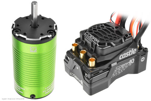 Castle Creations - Cobra 10 6S Max, 25.2V Max, 8A Peak Bec W/1412-2100KV 5MM Sensored Motor