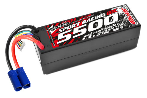 Team Corally - Power Racing 60C - 5500Mah - 4S - 14,8V - EC-5 - Hard Case