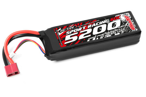 Team Corally - Power Racing 60C - 5200MAH - 2S - 7,4V - T-Plug - Semi-Soft Case