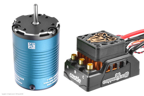 Castle Creations - COPPERHEAD 10 - Sensored-Sensorless Car ESC Car ESC - 2-4S - w/ 1406-3800KV Sensored Motor - Crawler Edition 2-4S