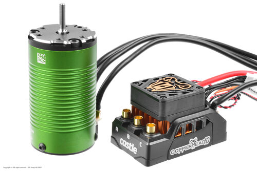 Castle Creations - COPPERHEAD 10 - Sensored-Sensorless Car ESC Car ESC - 2-4S - w/ 1412-3200KV Sensored Motor - SCT Edition 2-4S