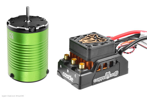Castle Creations - COPPERHEAD 10 - Sensored-Sensorless Car ESC Car ESC - 2-4S - w/ 1410-3800KV Sensored Motor - SCT Edition 2-3S