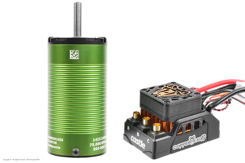 Castle Creations - COPPERHEAD 10 - Sensored-Sensorless Car ESC Car ESC - 2-4S - w/ 1412-2400KV 5MM Sensored Motor - SCT Edition 2-4S