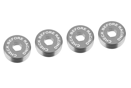 Team Corally - Pivot Ball Adjusting Nut - Aluminum - Titanium - 4 Pcs
