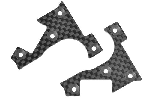 Team Corally - Suspension Arm Cover - Stiffener - XB PRO - Front Lower - L/R - Carbon 2mm - 1 Pair