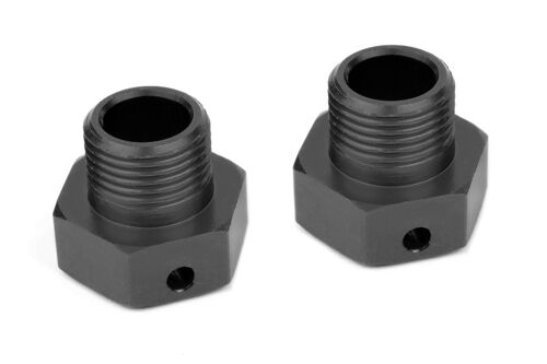 Team Corally - Wheel Hex Adapter - Aluminum - Black - 2 Pcs