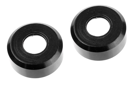 Team Corally - HDA Suspension Arm Insert - Outer - Spacer 2.5mm - Aluminum - Black - 2 Pcs