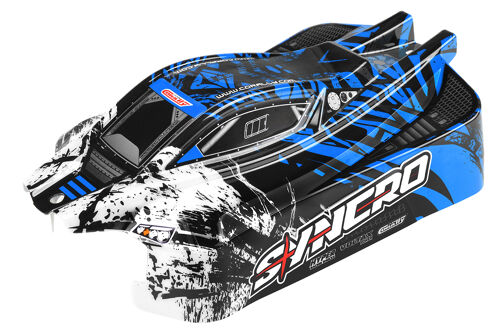 Team Corally - Polycarbonate Body - Syncro - Painted - Cut - Decals - Blue Color - 1 Pc