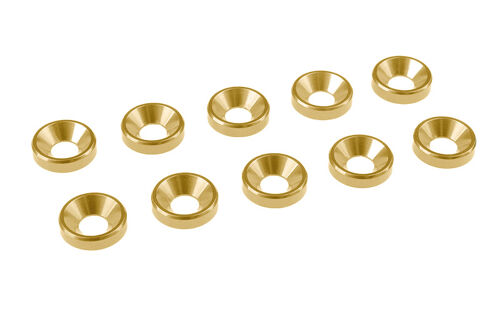Team Corally - M3 Flat Head Washer - Aluminum - LE - 10 Pcs