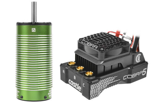Castle Creations - COBRA 5 - Sensored-Sensorless Car ESC Car ESC - 3-8S - w/ 2028-800KV Sensored Motor