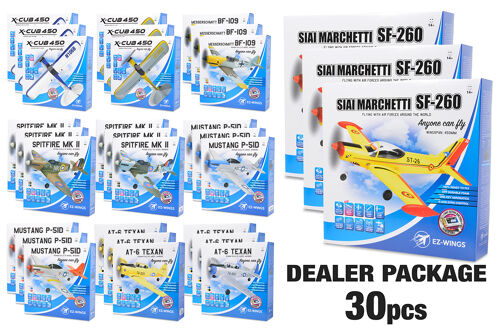 EZ Wings Dealer pack 30 pcs ( 3 pcs each model and colour )