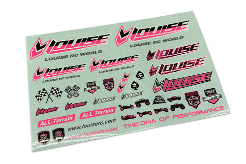 Louise RC - Sticker Sheet Neon Pink