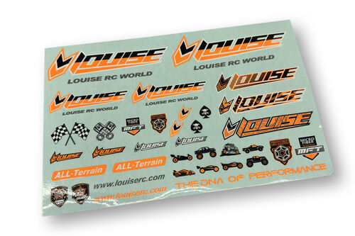 Louise RC - Sticker Sheet Neon Orange