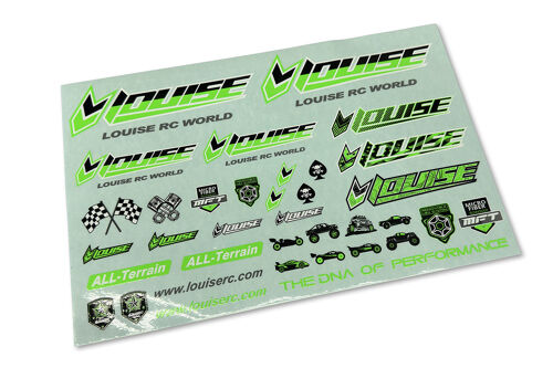 Louise RC - Sticker Sheet Neon Green