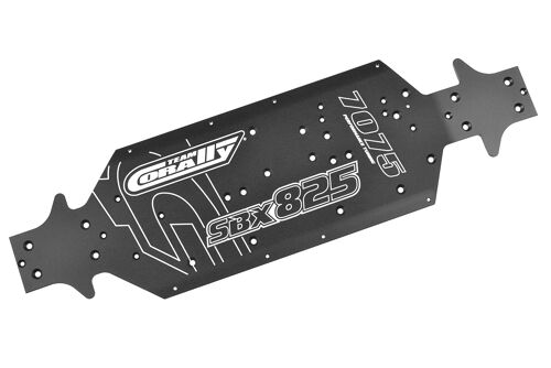 Team Corally - Xtreme Chassis SWB - Swiss Made 7075 T6 - 3mm - Hard Anodised - Black - Made In Italy
