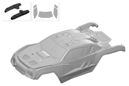 Polycarbonate Body - Kagama 4 - Clear - Cut - Decals - 1 Pc