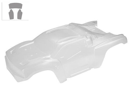 Team Corally - Polycarbonate Body - Punisher 4 - Clear - Cut - Decals - 1 Pc