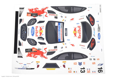 Carisma RC - GT24 M-SPORT 2024 PUMA HYBRID RALLY1 DECAL SHEET SET