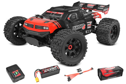 Team Corally - Punisher 4 RTR - Drive'n Go Pack 4S - Red Color