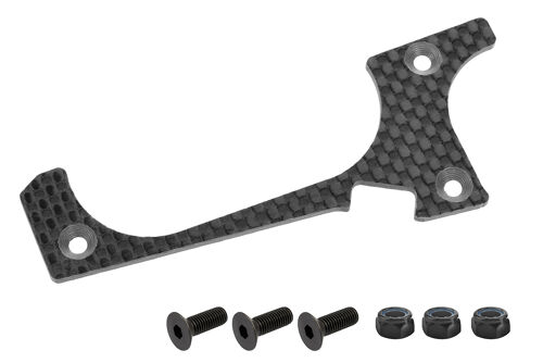 Team Corally - Suspension Arm Cover - Stiffener - HDA-4 - Lower Front - Left - Carbon 3mm - 1 Pc