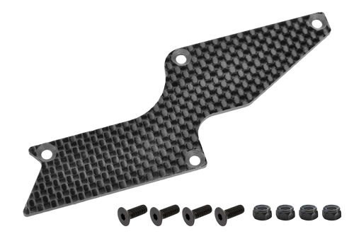 Team Corally - Suspension Arm Cover - Stiffener - HDA-4 - Lower Rear - Right - Carbon 3mm - 1 Pc