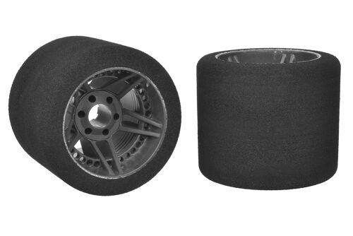 Team Corally - Attack foam tires - 1/8 SSX-8 - 32 shore - Rear - 72mm - Carbon Flex Rims - 2 pcs