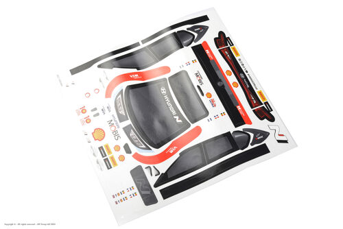 Carisma RC - GT24 HYUNDAI i20N RALLY1 HYBRIDBODY STICKER SET