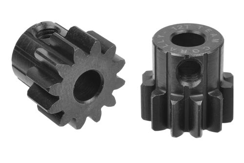 Team Corally - M1.0 Pinion - Short - Hardened Steel - 12 Teeth - Shaft Dia. 5mm
